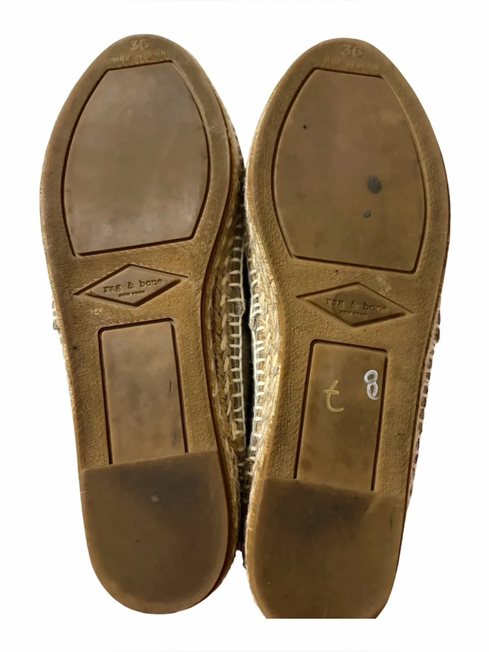 Rag & bone Taupe Suede Noa Espadrille Flats 6
